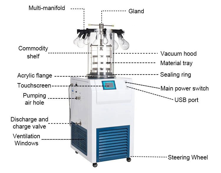 Structure of lab freeze dryer