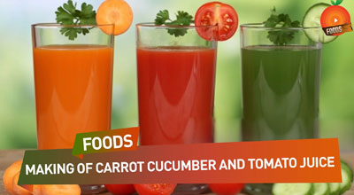 Tomato and cucumber juice