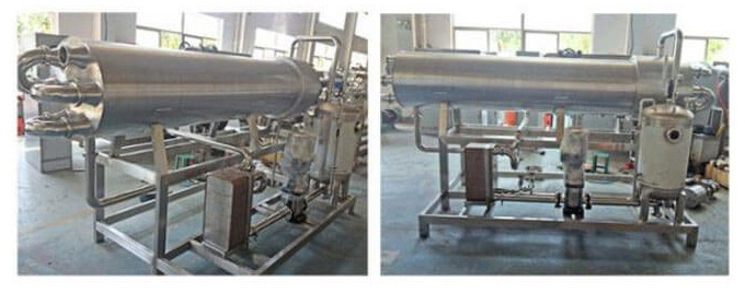tubular fruit preheater in factory